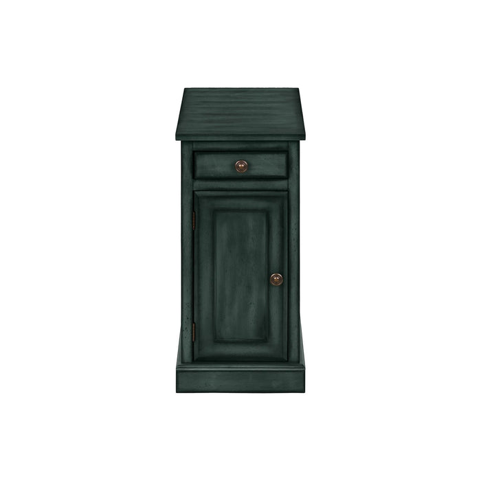 Accent Table With Storage Drawer For Living Room - Blue