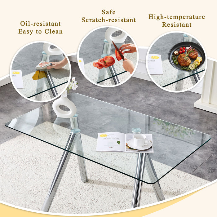 Dining Table With Transparent Surface