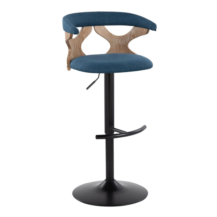 Gardenia - Contemporary Adjustable Barstool & Swivel With Rounded T Footrest (Set of 2)