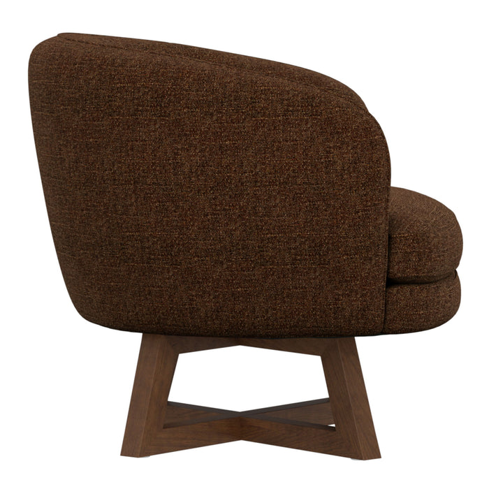 Swivel Accent Chair With Sculptural Base