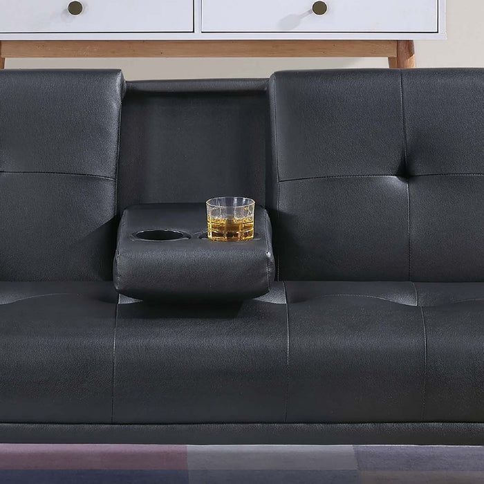 Adjustable Sofa With Fold Down Table And Cup Holders