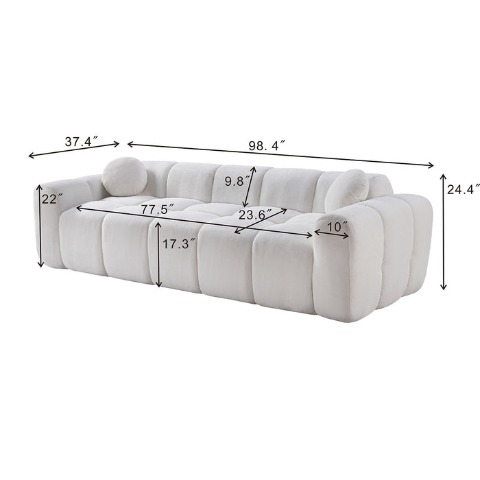 Extra Large Compression Sofa, Cloud Puff Couch For Living Room