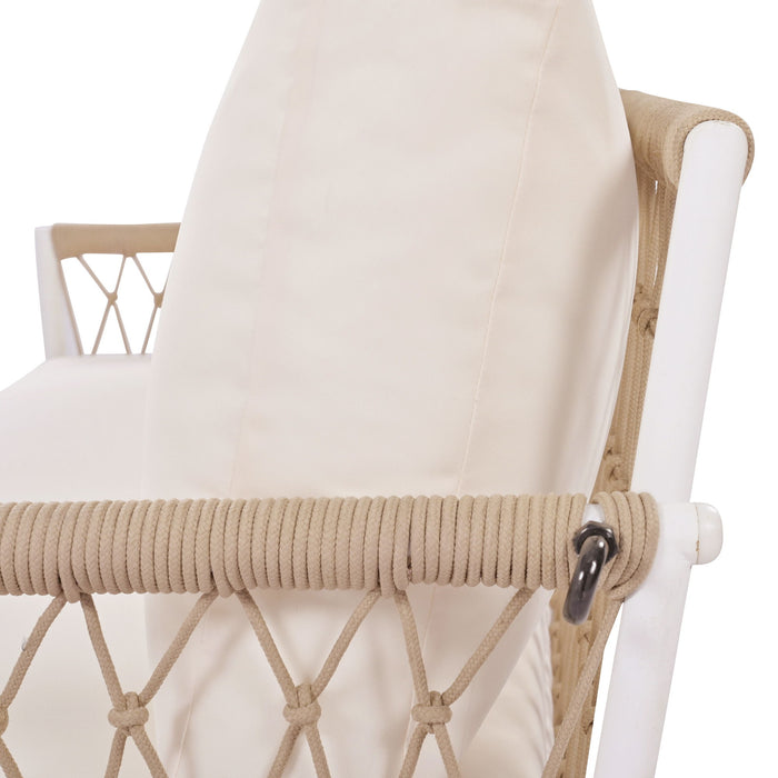 Outdoor Swing Sofa With Soft Cushions For Patio - Beige