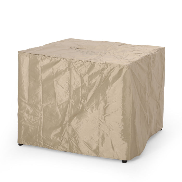 Rustic Style Outdoor Square Propane Fire Pit, 40,000 Btu