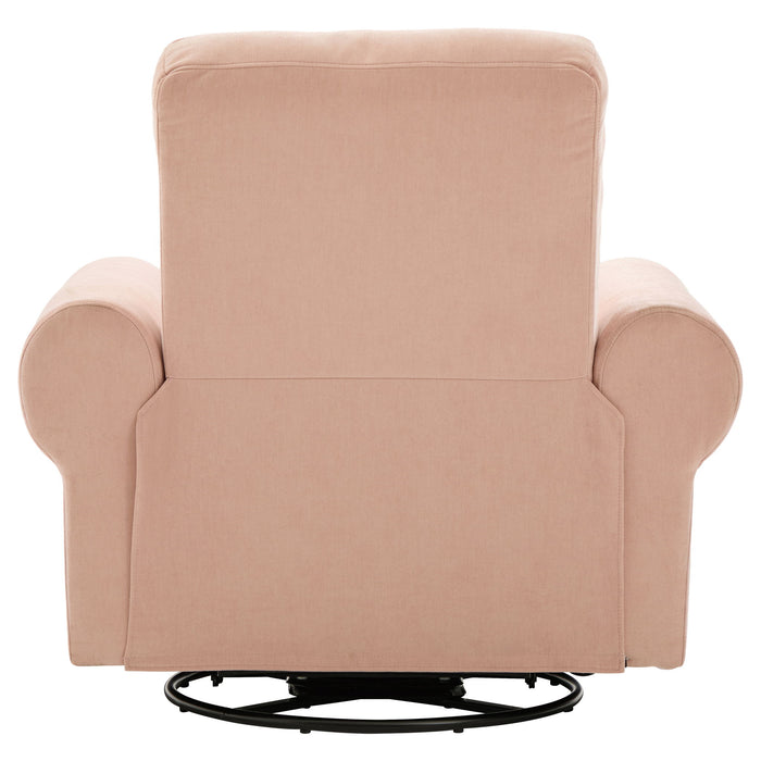 Manual Swivel Recliner Rocker Chair With Adjustable Backrest