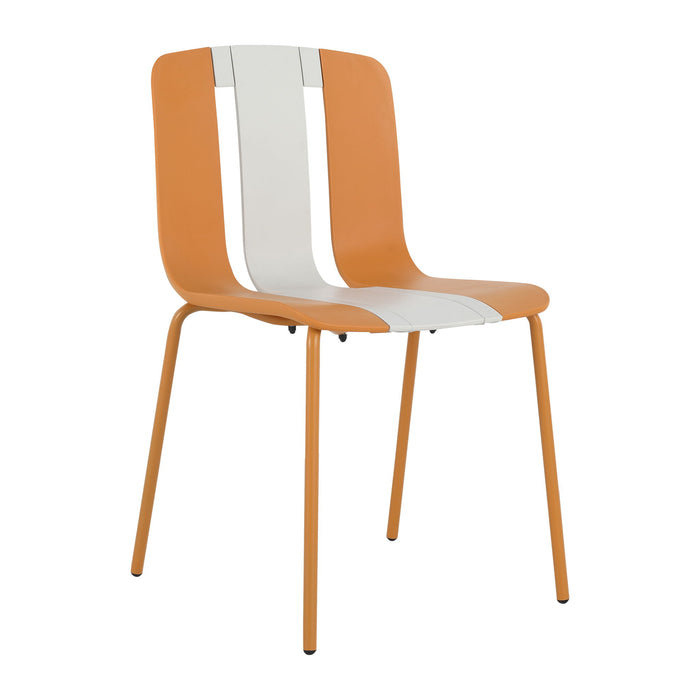 Modern Striped Blocking Single Chairs (Set of 4)