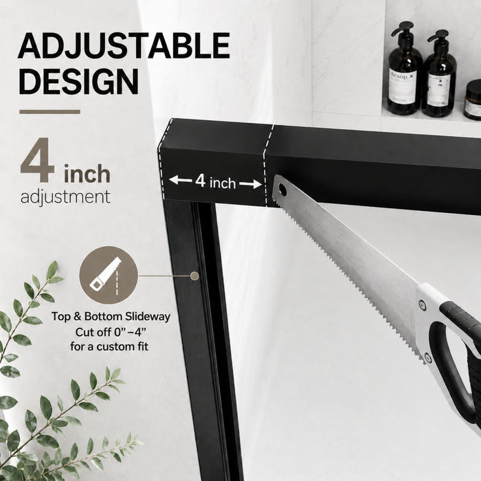 Semi-Frameless Double Sliding Shower Door
