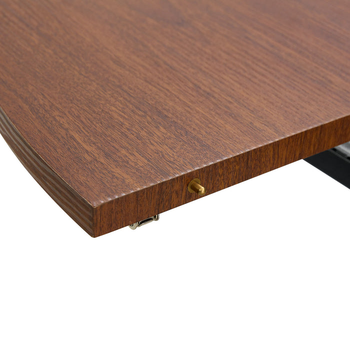 Extendable Round Dining Table - Walnut