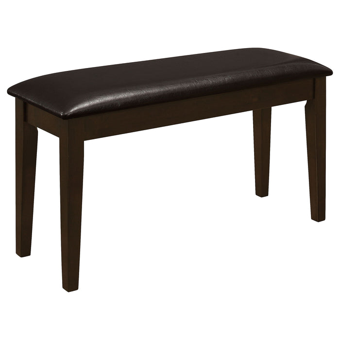 Arvin - 5 Piece Dining Set With Rectangular Table And Bench With Seats - Cappuccino