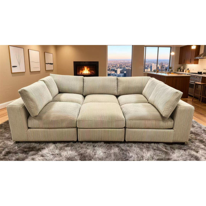 Reversible Modular Sectional Sofa With Custom Configuration