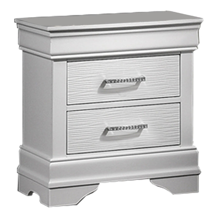 Nightstand With Drawers - White
