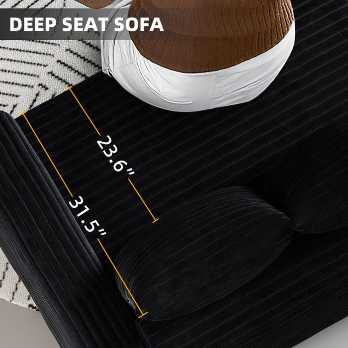 4 Seat Sofa, Deep Seat Couches With Soft Pillows