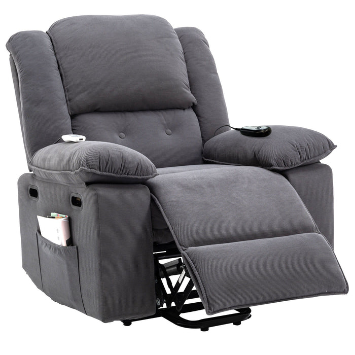 Massage Recliner Power Lift Chair With Adjustable Massage And Heating Function