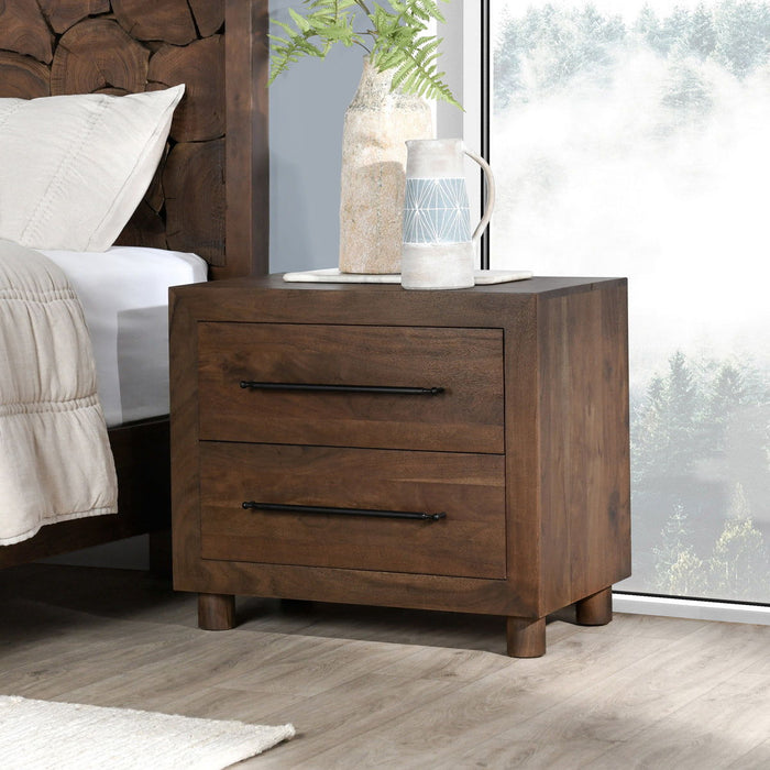 Jaxon - 2 Drawer Nightstand - Harvest Brown