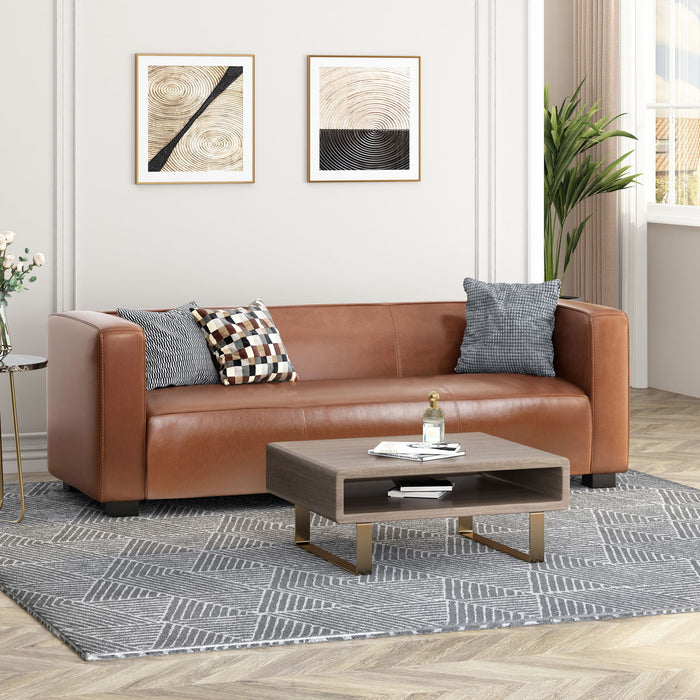 Contemporary 3 Seater Sofa With Tuxedo Design