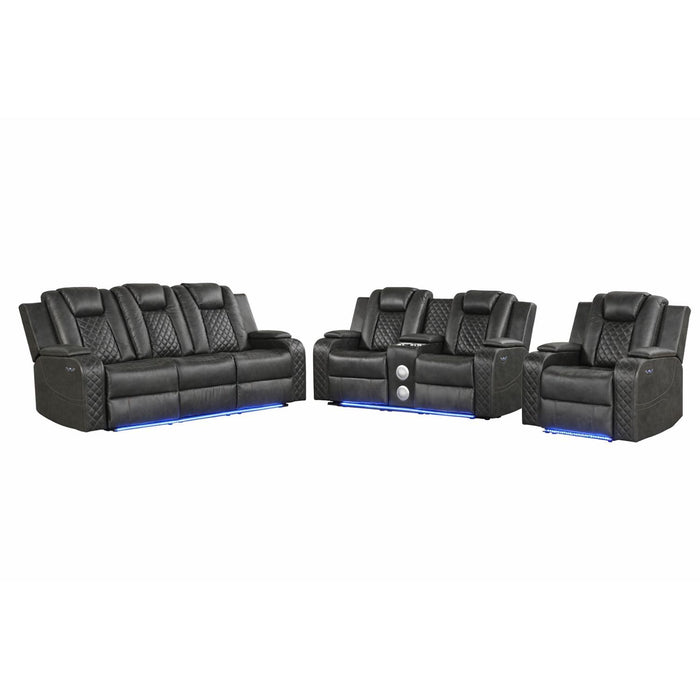 Benz - LED & Power Recliner With Adjustable Headrests And Ambient LED Lighting