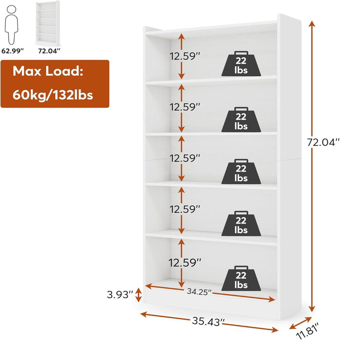 Library Bookshelf With Storage For Living Room