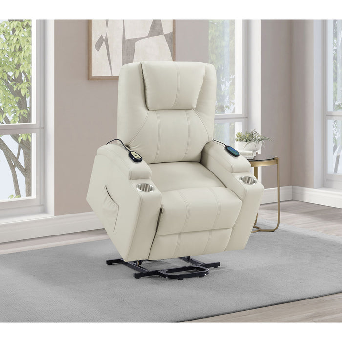 Macklin - Power Lift Massage Recliner With Heat And Dual Cupholders