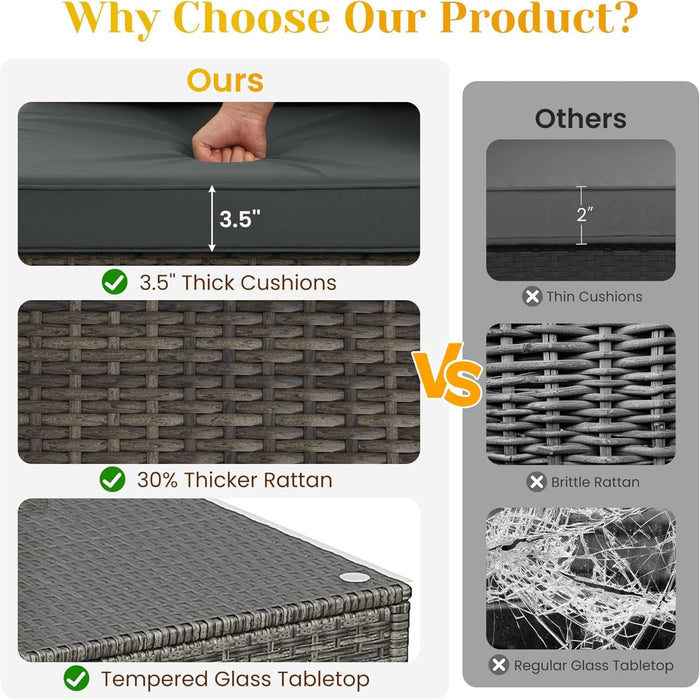 Modern Patio Set With Coffee Table