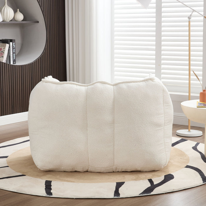 Soft Chenille Bean Bag Chair With High Resilient Foam