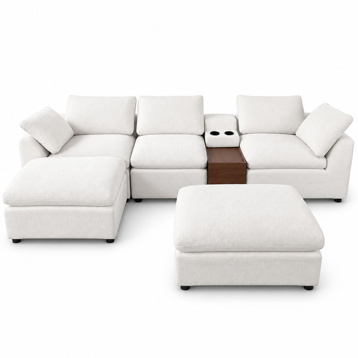 Modular Cloud Couch With Storage Console