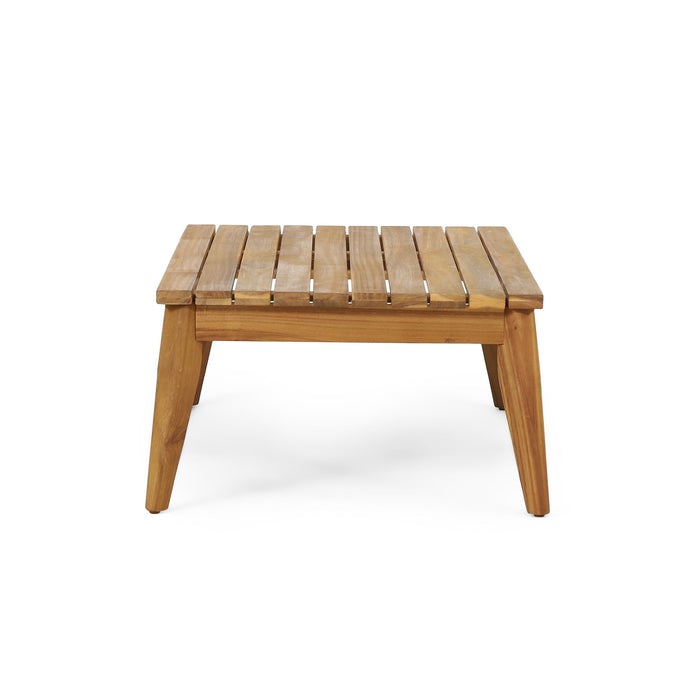 Hueber - Outdoor And Rope 4 Seater Chat Set With Cushions - Teak