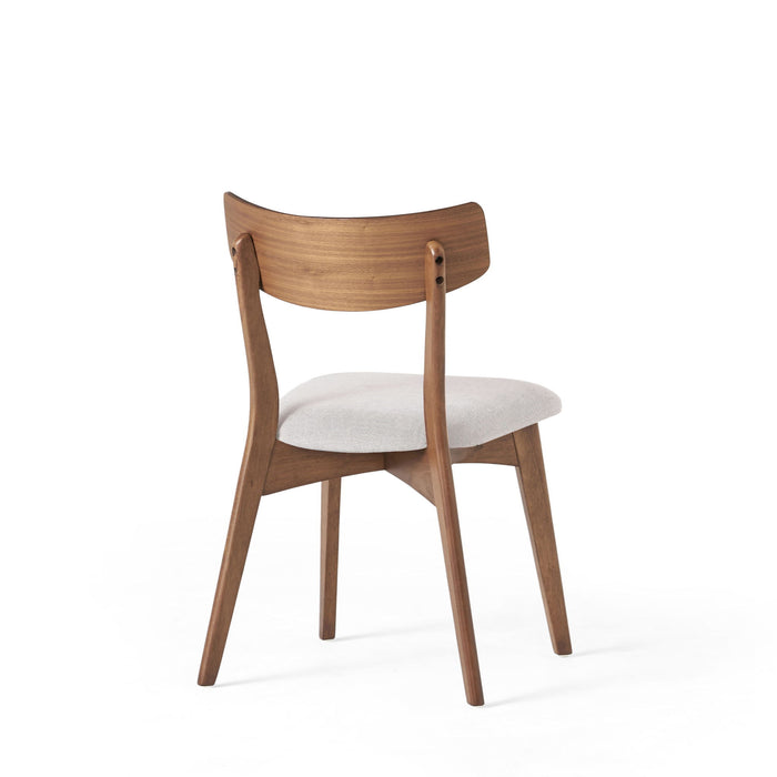 7 Piece Mid - Century Dining Set With Upholstered Dining Chairs, Dining Table