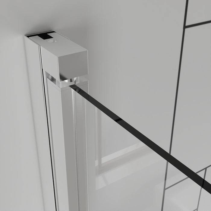 Bifold Frameless Shower Door With Tempered Clear Glass