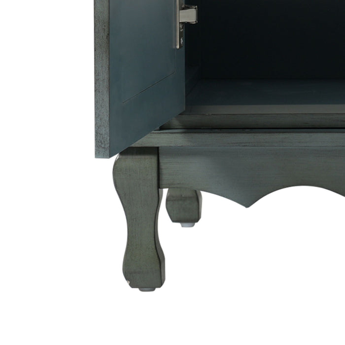 Vintage Double Sink Bathroom Vanity Set With Ceramic Sinks