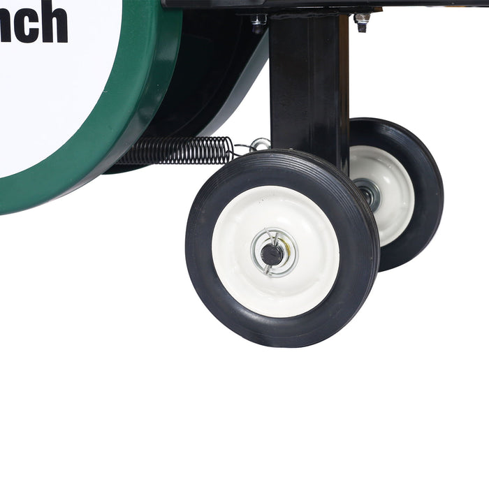 Portable Double Flywheel Electric Log Splitter 7 Ton Gas Log Splitter With Auto Return Steel - Gray