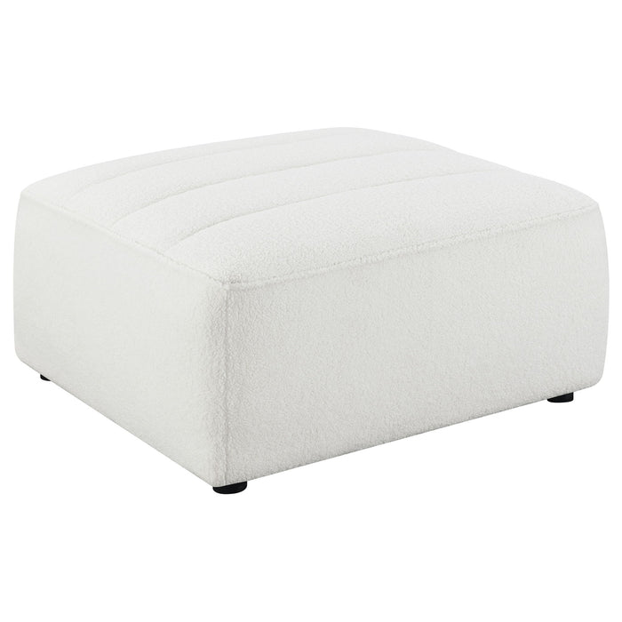 Sunny - Square Upholstered Ottoman - Ivory