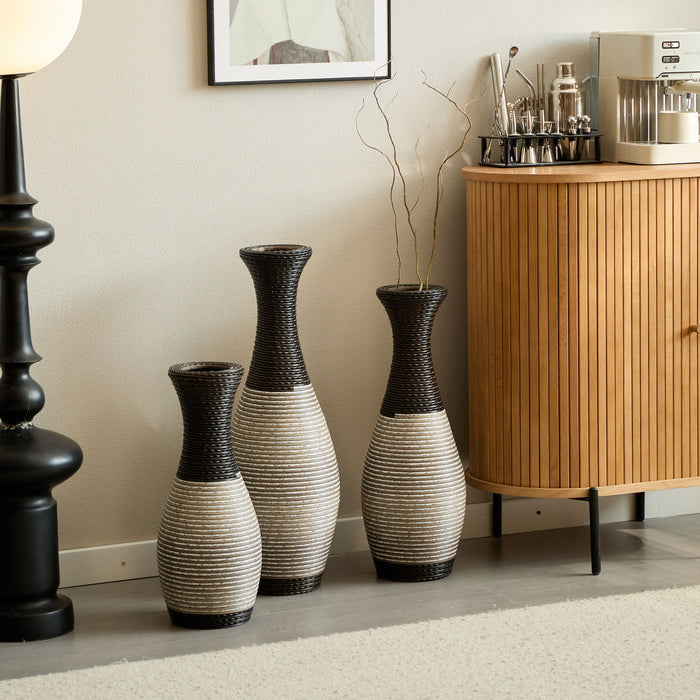 Designer Floor Vases, Large Vases For Home Decor Flooring (Set of 3)