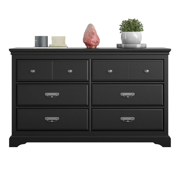 Bristol - 6 Drawer Dresser - Black