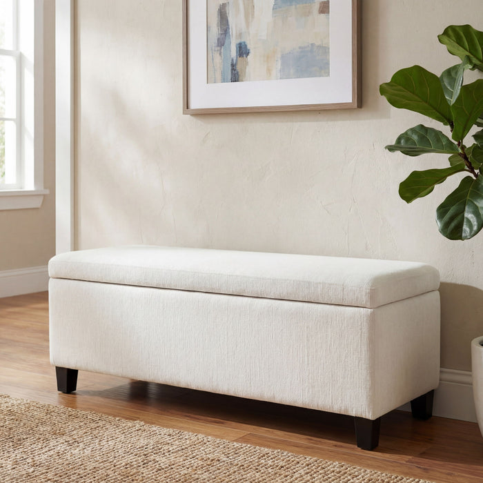 Upholstered Storage Ottoman Bench