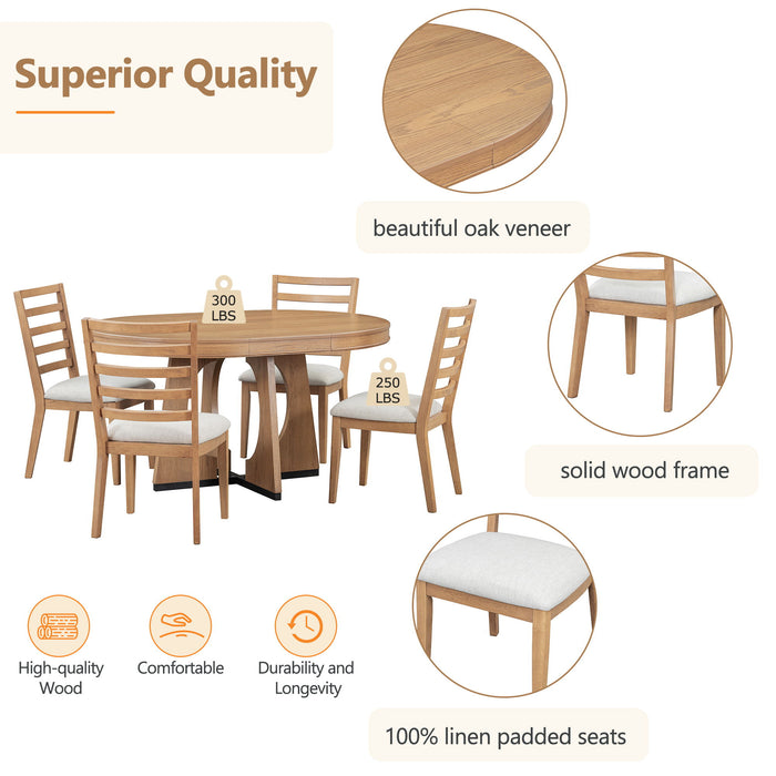 Round Dining Table Set For 4 With Chairs