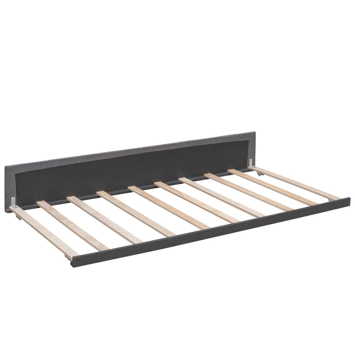 Upholstered Platform Bed With Classic Headboard And Drawers, No Box Spring Needed