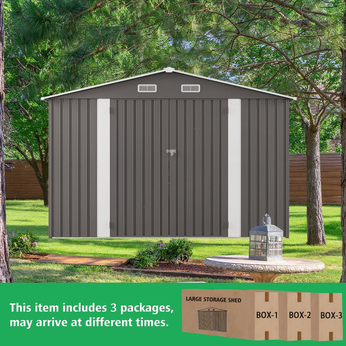 Outdoor Storage Shed With Lockable Doors