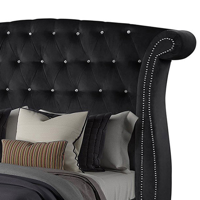 Sophia - Crystal Tufted Upholstered Bed