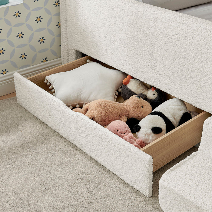 Safe Kids Bed With Guardrails And Storage
