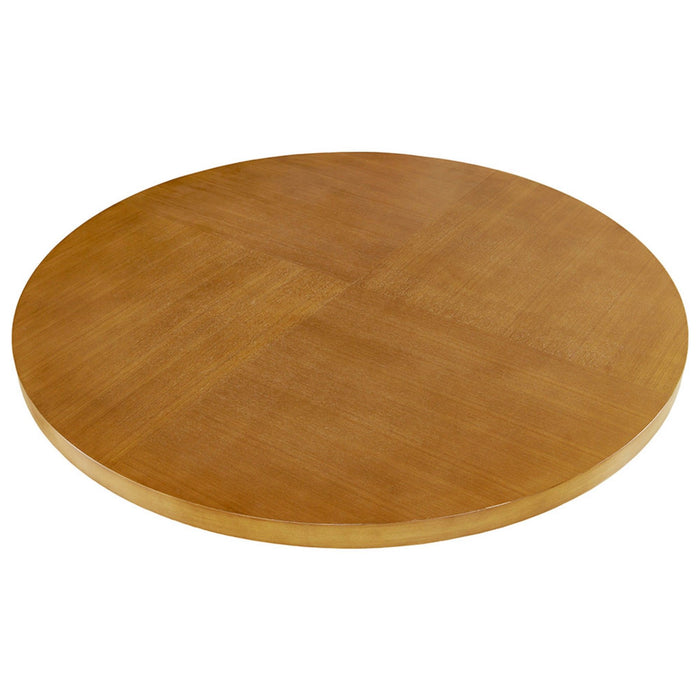 Round Dining Table With Pecan Wood Veneer - Walnut