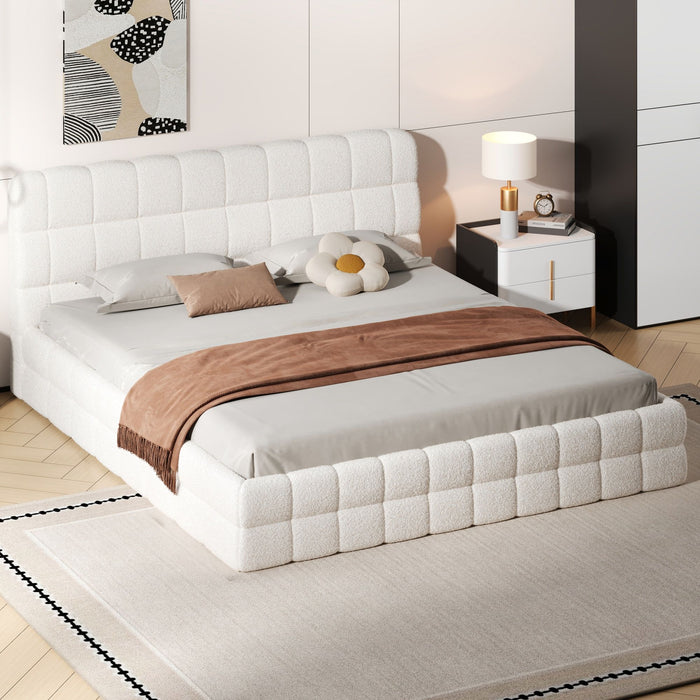 Upholstered Platform Bed With Headboard