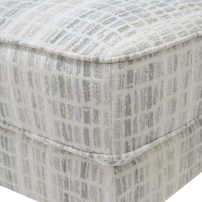 Elsbury - Ottoman With Solid Wood Legs - Data Mist