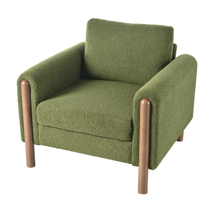 Oversized Accent Chair With Curved Armrests