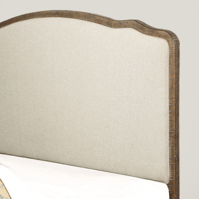 Interlude - Queen Upholstered Bed - Sandstone Buff