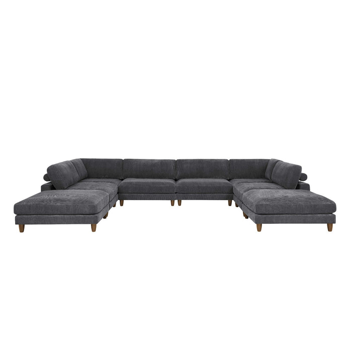 Modern Modular Sectional With Adjustable Back Support
