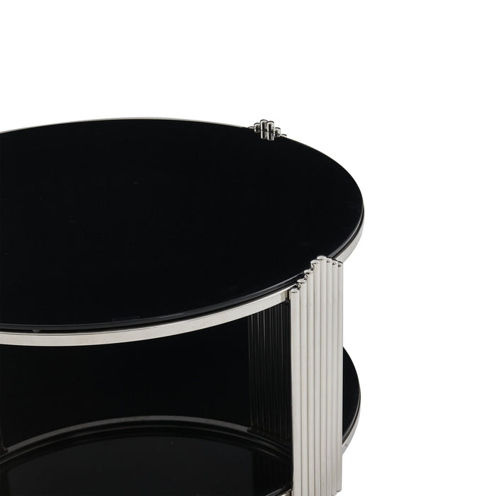 Round Table With Double Layer Storage