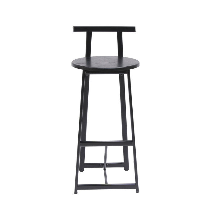 Modern Bar Stools With Backrest For Kitchen (Set of 3)