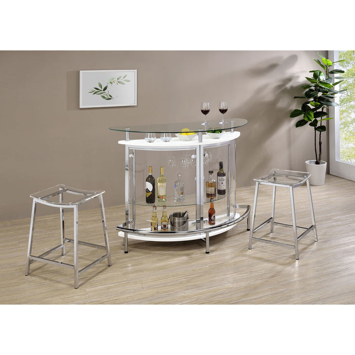 Staten - Backless Counter Stool (Set of 2) - Chrome