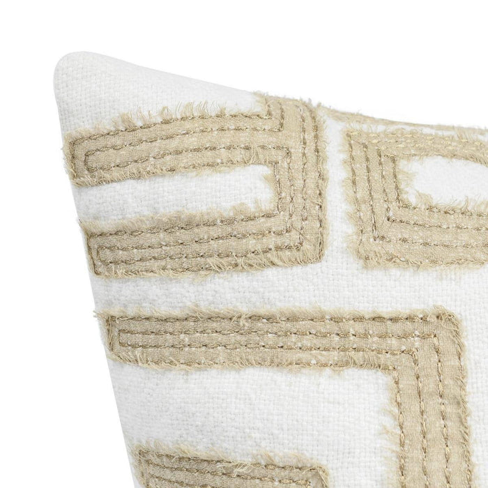 Mateo - 22" x 22" Pillow - Metallic Gold / Ivory