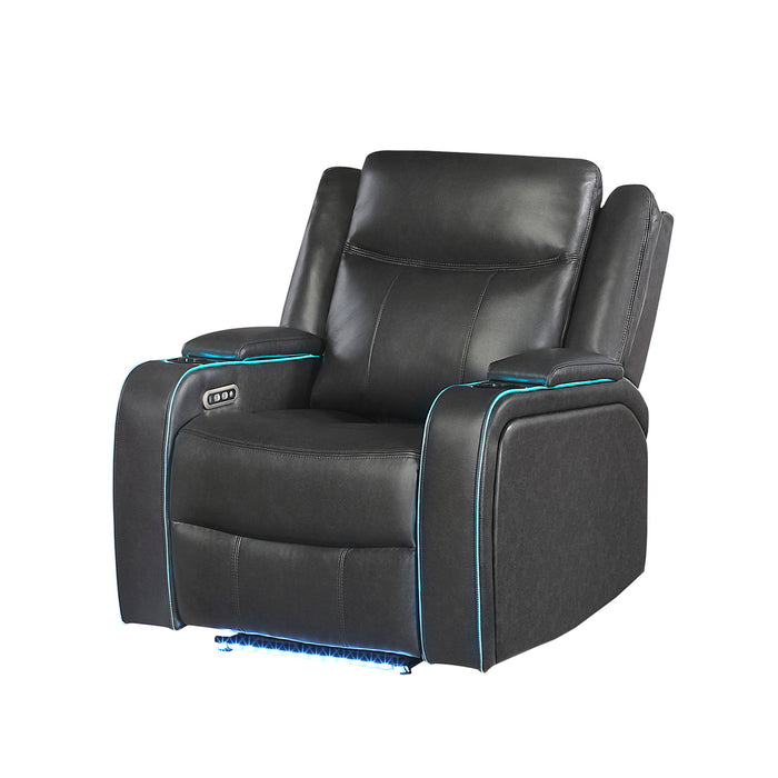 Blanca - Power Recliner With LED - Charcoal